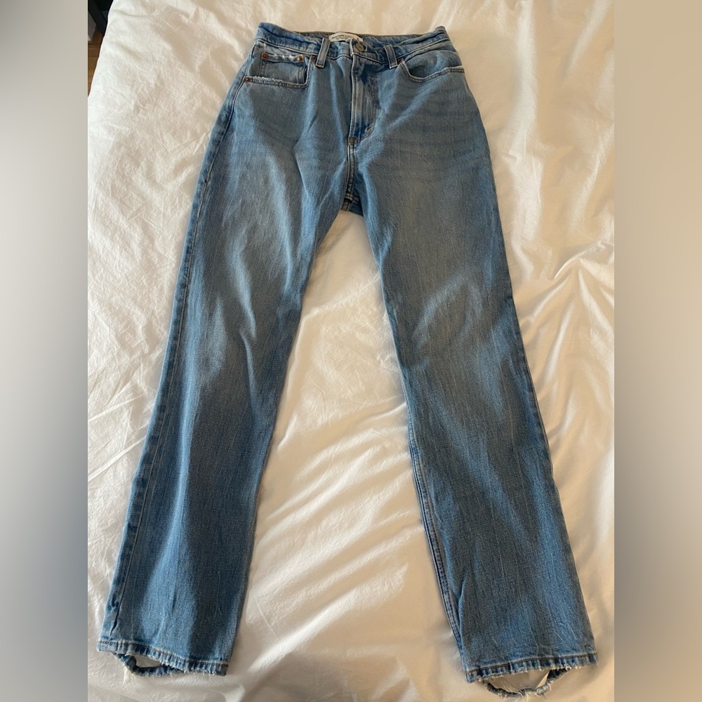 Abercrombie ankle straight ultra high rise jeans